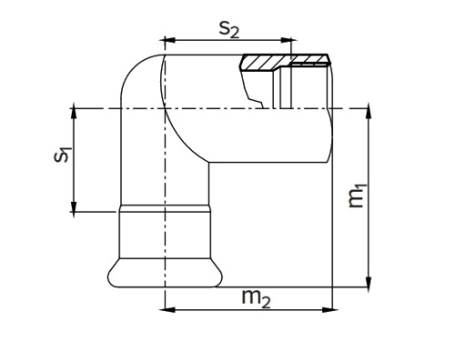 FEMALE ANGLE ADAPTOR D-18 1/2" A316