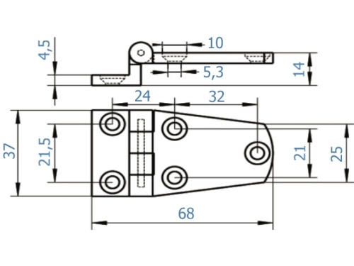 Pant nerezový - AN 8237/A4: 4,5 x 37 x 68