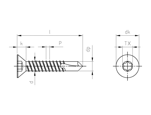 DIN 7504 A2 O 4,2X16 TX20