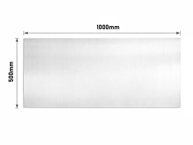 Nerezový plech formátovaný - 1.4301 - 2B: 1 x 500 x 1000