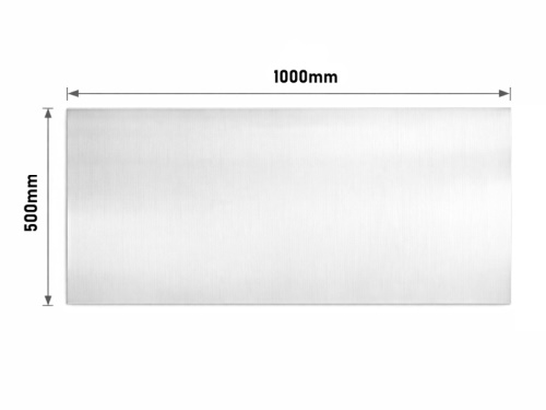 Nerezový plech formátovaný - 1.4301 - 2B: 1 x 500 x 1000
