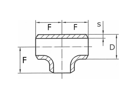 T-kus dlouhý-EN 10253-1.4541: 88,9x2,0 (F=172,0)
