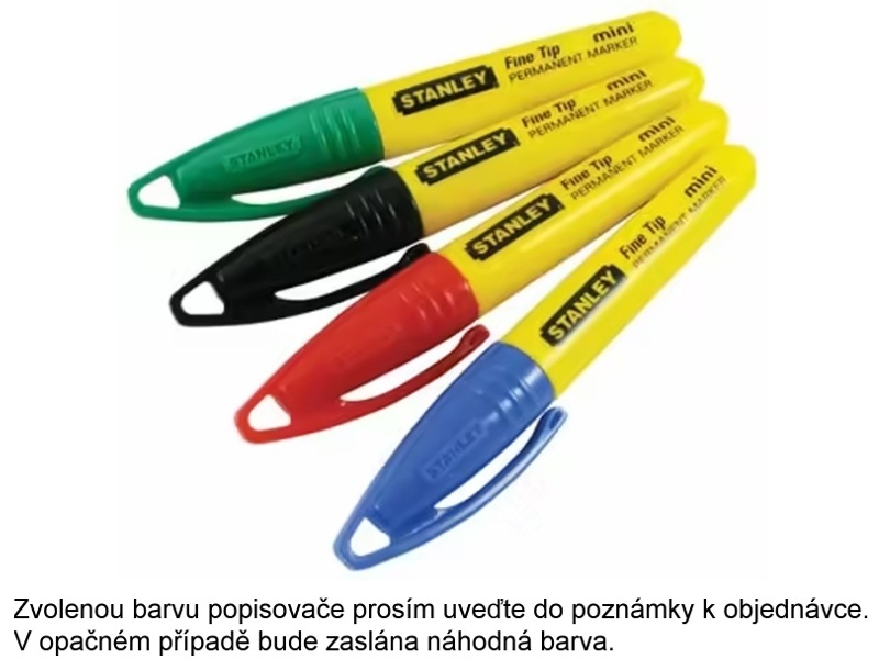 Permanentní mini-značkovač jemný hrot 1ks (černý, červený, modrý, zelený)       