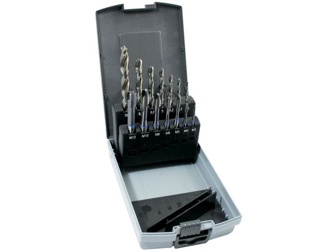 Sada vrtáků CZ004 a závitníků průch.závit DIN371(1660HQ)+DIN376(3660HQ)         