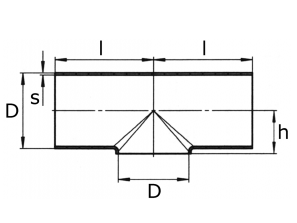 T-kus krátký-EN 10253-1.4301: 84,0x2,0