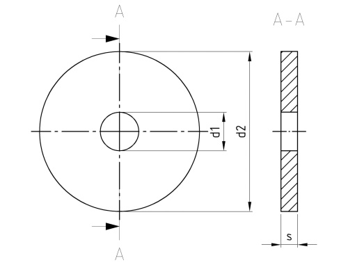 Nerezová podložka DIN 1052 A2 25X92X8