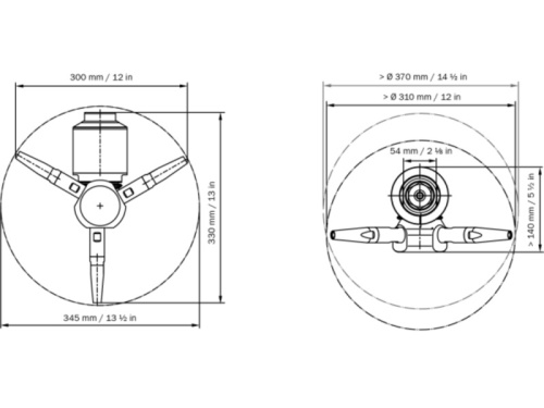 TANKO JM800 G13, 360° orbital, tryska 3x ø8mm, 1.4404: 6/4" BSP