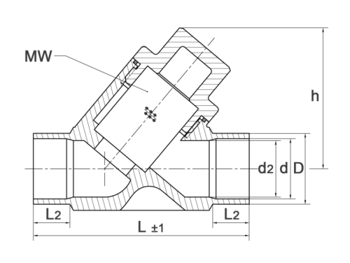 Lapač nečistot - přivařovací - 1.4408: DN 25/1"                                 