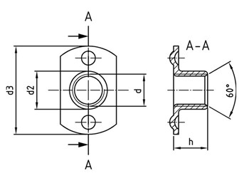 Art. 9060 A2 M 6 d 19 / h 7,5 - 2 svárové body