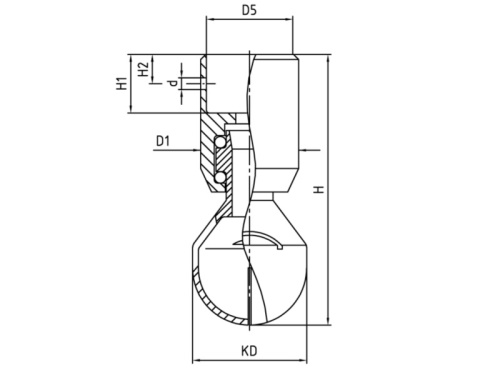TANKO-S40 HF 360°, 1.4404,  clipon 33,7                                         