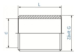Nipl - typ 309 - 1.4401: 2 1/2"