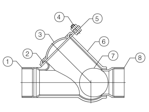 GLOVALVE CHECK VALVE 6/4" 316 FPM