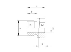 Redukce přímá, BSP M/F (FORM A), PN160: G 1 1/4" x G 3/4"
