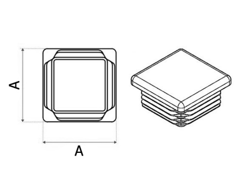 Zátka do jeklu - černý plast: 15 x 15