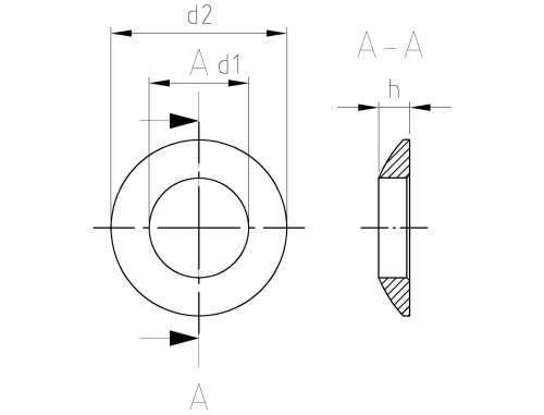 Nerezová podložka DIN 6319 A4 C 6,4