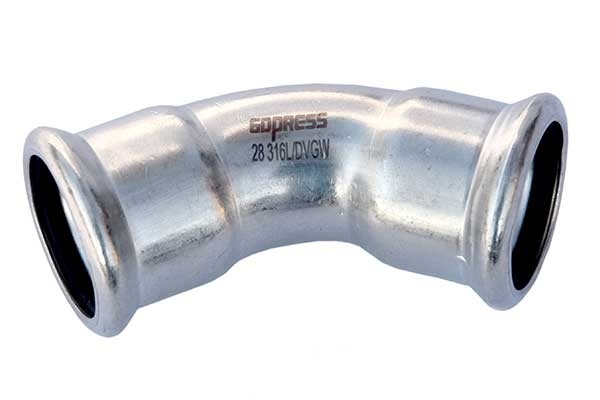 Oblouk 45° FF OD 35  316L