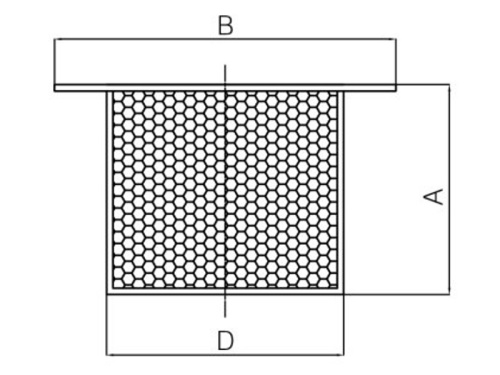 Sací koš, typ 376, AISI 304, PN10/16, 6mm mesh, DN65 
