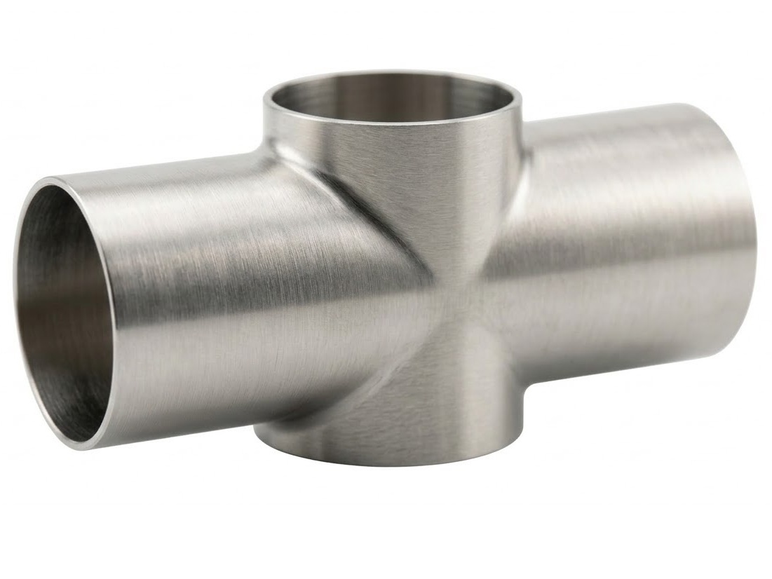 Kříž potrubní svař. - EN 10253-3 - 1.4301: 104,0 x 2,0                          
