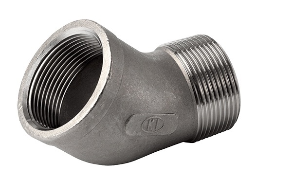 Koleno 45° M/F, 1.4408, 45 st., BSP, 3/8"