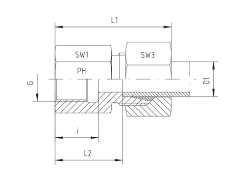 Spojka přímá zářezná / vni BSP, PN315: 12 x G 1/4"