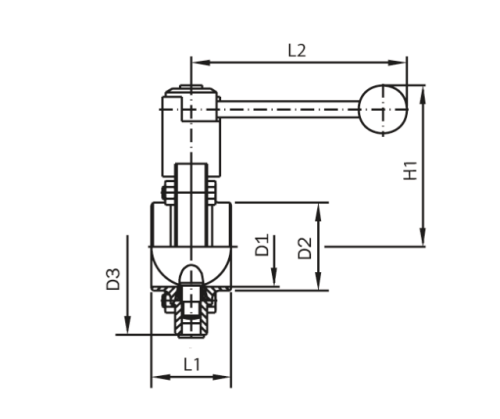 Klapka AWH-1.4301-Silikon-S/S: DN 10