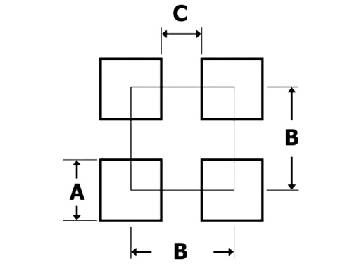 Nerezový děrovaný (perforovaný) plech - 1.4301: 1,0 x 1000 x 2000 Qg 8-10