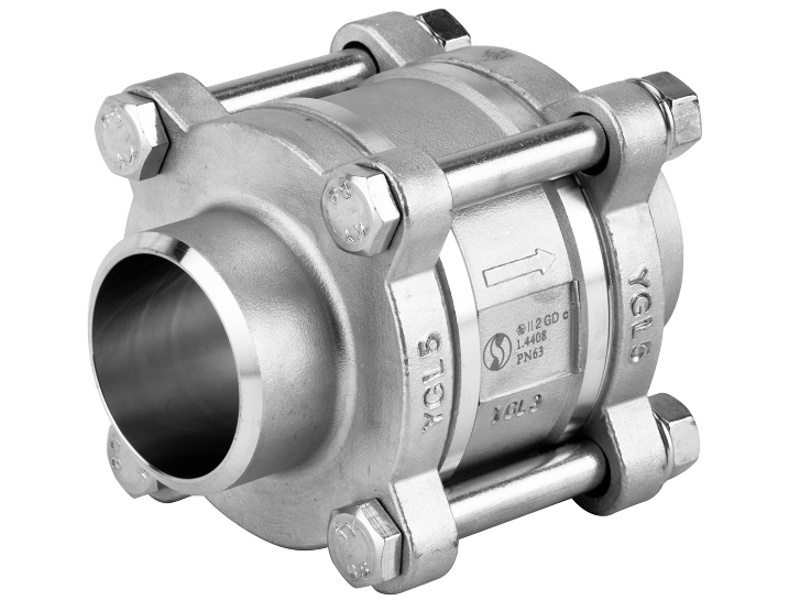 Klapka zpětná přivařovací, typ 381, 3-dílná, ATEX - 1.4408 - 2 1/2"