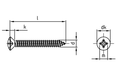 DIN 7983 A2 C 2,2X22 H