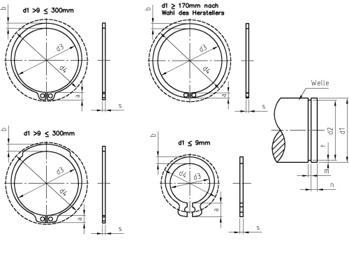 DIN 471  1.4122  A 17X1,0