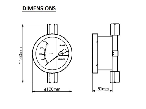 Magnetický průtokoměr 2284,3/4'',75-750l/h, AISI 316, BSP: 3/4''
