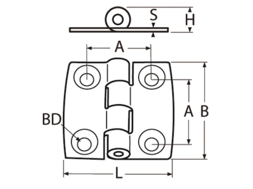 Pant plastový, A4/PA, 60x60mm