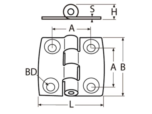 Pant plastový, A4/PA, 60x60mm 