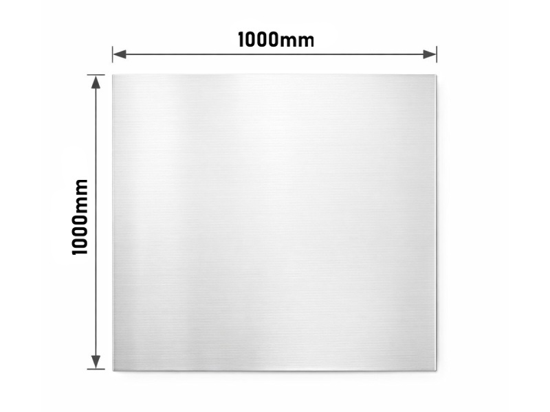 Nerezový plech formátovaný - 1.4301 - 2B: 2 x 1000 x 1000