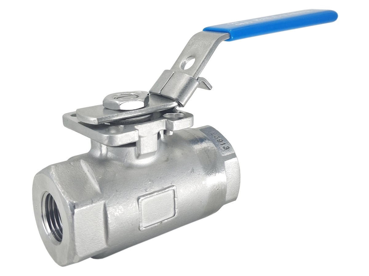 Kohout kulový, 2-dílný, 6000PSI, DERLIN, ISO 5211, 1.4408: 3/8"