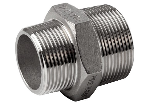 Dvojnipl se 6HR redukovaný, 1.4408, ISO 7-1R, BSP, 1/4"x1/8"