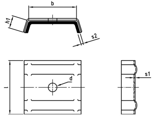 Kaloty ALU, typ H těsnění EPDM: 17°/40mm