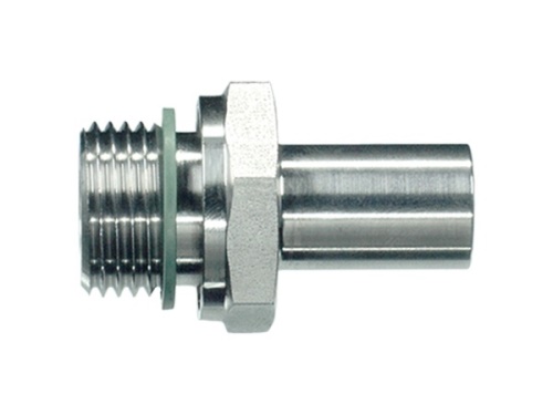 Nátrubek s vnějším závitem, FPM těsnění, PN315: 8 x M 12 x 1,5