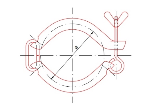GAROLLA CLAMP FOR CONNECTORS DN 80 SS 304/304L