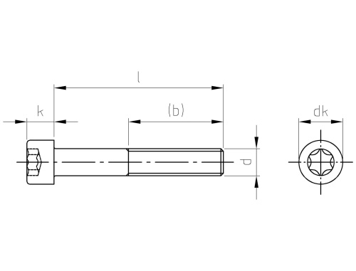 Nerezový šroub ISO 14579 A2 M 2X20 TX6