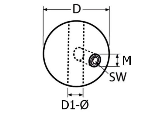 Wire rope ball stopper, grinded surface A4 3mm M4 15mm                          