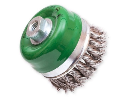 Hrnkový kartáč copánkový pr. 80 mm, drát 0,4mm - nerez