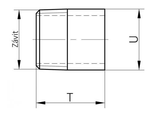 Nipl - typ 308 - 1.4571: 1" / 80mm                                              