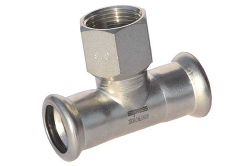 T-kus s vnitřním závitem OD 35×Rp1/2  316L