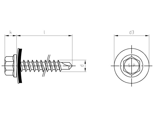Šrouby bimetal samovrtné, A2/CV: 5,5X78