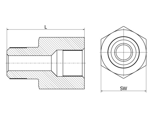 Adaptér BSPP/NPT - Ig/Ag: G 1" x  NPT 1"                                        