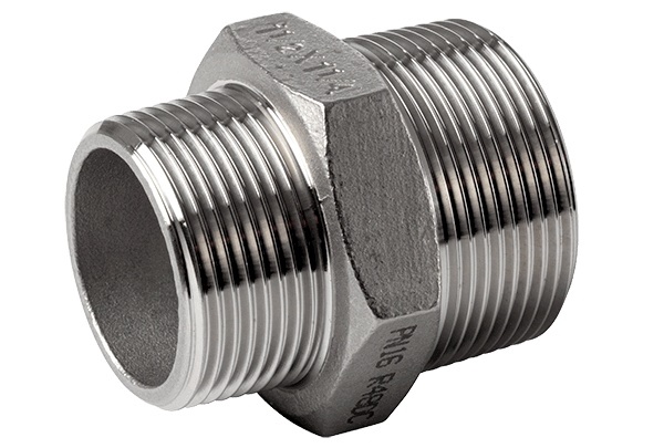 Dvojnipl se 6HR redukovaný, 1.4408, ISO 7-1R, BSP, 3/4"x1/8"