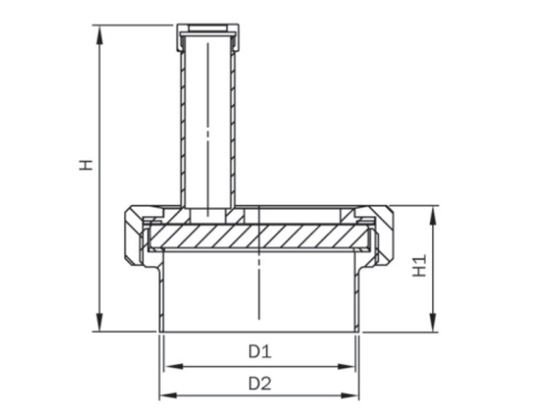 Průzor s LED osvětlením, bezdrátový - AWH - 1.4301: DN 100