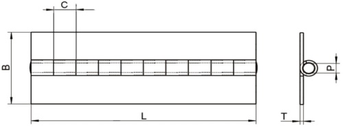 Pant pianový - 1.4301: 1,5 x 30 x 1980