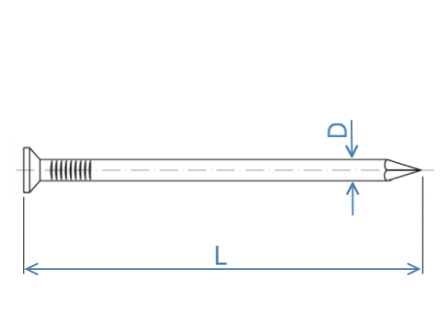 Hřebík - DIN 1151/A2: 3,0 x 60