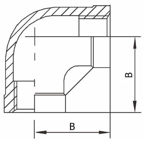 Koleno závitové - typ 301 - 1.4401: 6/4"
